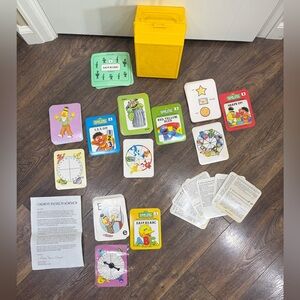 Sesame Street Early Learning Games Card Set W/ Case Sets 1-4Homeschool (1989)